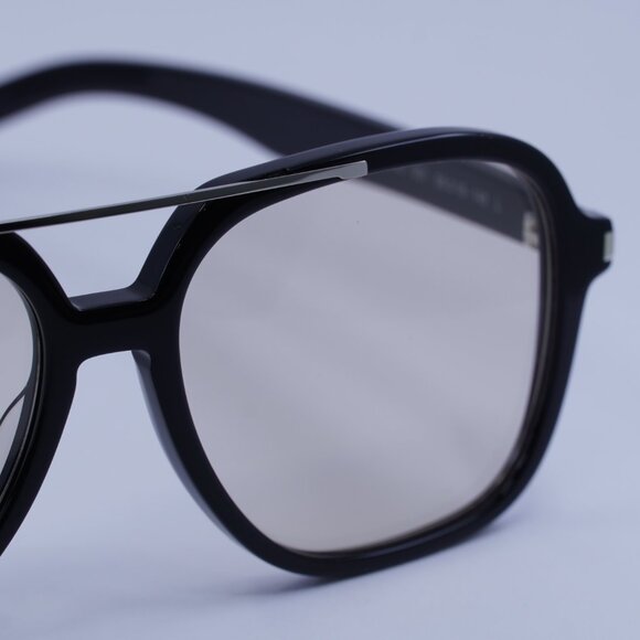 Saint Laurent SL545 001 Sunglasses Black Aviator Frame, Light Yellow Lenses - Picture 6 of 15